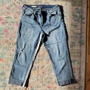 Distressed Amy Crop Straight Leg Kut from the Kloth Women's Jeans Size 10